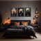 3pcs Halloween Canvas Wall Art Dark Academia Scary Witch Black Cat Castle Posters Prints Thriller Horror Gothic Wall Decor Pictures for Halloween Party House Decoration Unframed